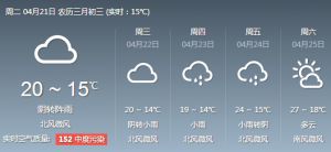 今明降温降雨