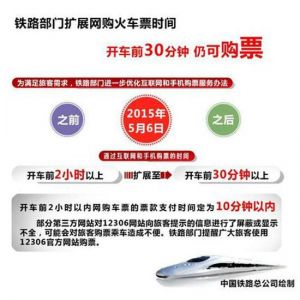 网购火车票开车前30分钟也可以