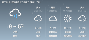 未来三天降温又降雨出门带伞哦